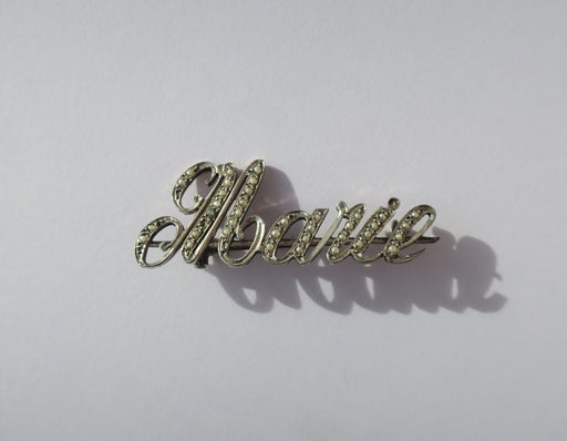 Broche Broche Art Nouveau Marie perles fines argent 58 Facettes