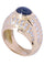 Bague 54 Bague saphir cabochon, diamant 58 Facettes 062961