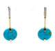 Roberto Coin earrings. Gold and turquoise earrings 58 Facettes