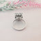 Bague Bague carrée Saphir Diamants Or Blanc 58 Facettes AA 1471