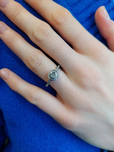 Bague 52 Solitaire Or blanc Diamant 58 Facettes 082731