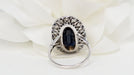 Ring 50 Pompadour Ring Platinum Sapphire Diamonds 58 Facettes 32363