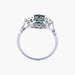 Ring 54 Art Deco style ring Diamonds Emeralds 58 Facettes