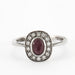 Ring 50 Pompadour Ring Silver & Ruby 58 Facettes