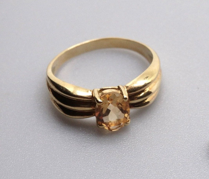 Bague 55 Bague Or jaune Citrine 58 Facettes 11683