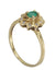 Ring 50 EMERALD AND DIAMOND DAISY RING 58 Facettes 058711