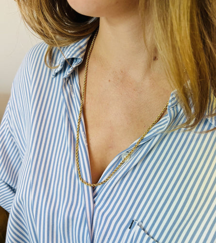 Collier Chaine Maille Corde Or 58 Facettes 20400000714