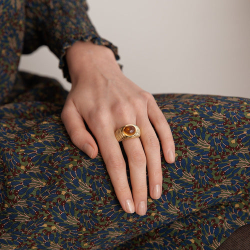 Bague 60 Bague à godrons Citrine 58 Facettes 8475