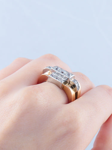 Bague Bague Tank 15 diamants 58 Facettes