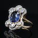 Ring 51 Old Napoleon III sapphire diamond ring 58 Facettes 21-370