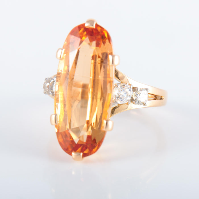 Bague Bague Citrine Diamants 58 Facettes 220381