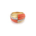 Ring 54.5 Kutchinsky Coral Diamonds Ring Yellow Gold 58 Facettes BS171