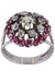 Ring 57 WHITE GOLD RUBY AND DIAMOND RING 58 Facettes 018611