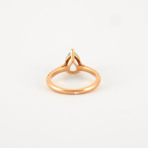 Bague 52 Bague Aigue marine & diamants 58 Facettes