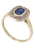 Ring 51 Margueritte Ring Yellow Gold Sapphire Diamonds 58 Facettes 080901