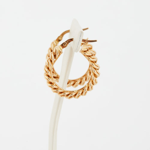 Boucles d'oreilles Créoles maille américaine Or jaune 58 Facettes REF 9083/18