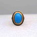 Ring 54 Yellow gold and turquoise ring 58 Facettes 11160