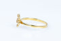 Bague 59 Bague fleur en or jaune 58 Facettes 111-180593-48