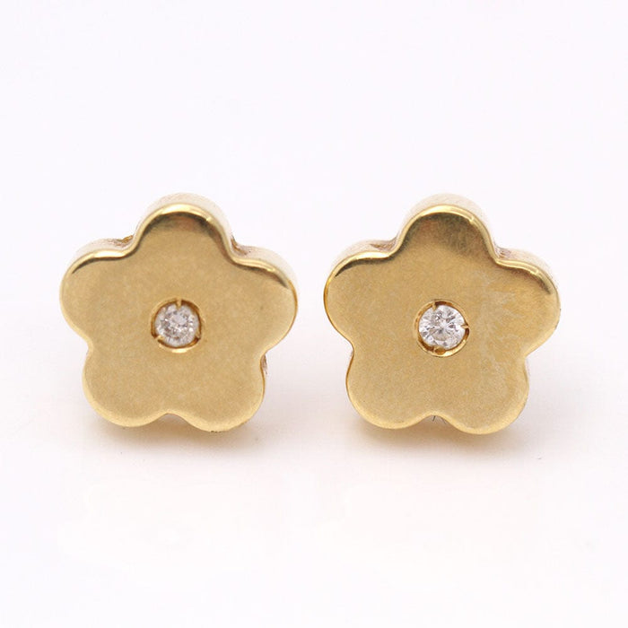 Boucles d'oreilles Boucles d'oreilles fleurs en or 18 carats 58 Facettes E359821B