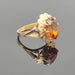 Bague 54 Bague retro Or et Saphir orange 58 Facettes