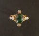 Ring Emerald Cabochon And Diamond Ring 58 Facettes