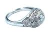 Ring 51 Art-Deco ring gold, platinum and diamonds 58 Facettes