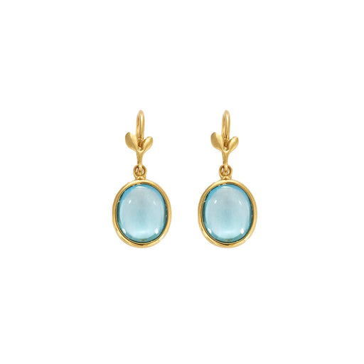 TIFFANY & Co earrings - Paloma Picasso - Yellow gold topaz earrings, Olive Leaf 58 Facettes
