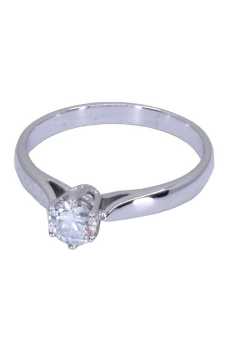 Bague 55 SOLITAIRE MODERNE DIAMANT 0.37 CARAT 58 Facettes 081031