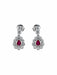 Ruby Diamond Earrings 58 Facettes