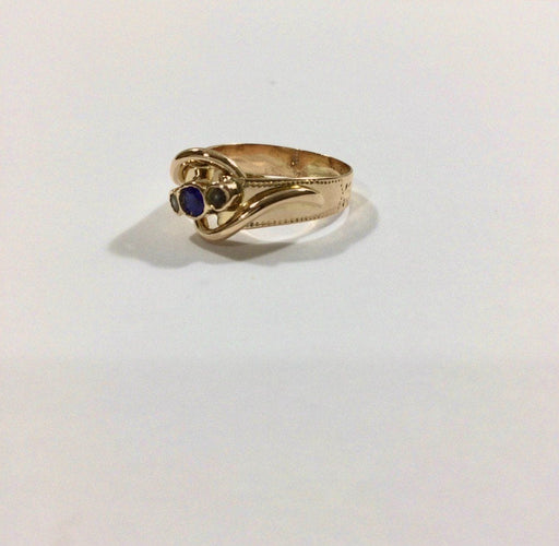 Bague 47.5 Bague Art Nouveau Or Rose Saphir Perles 58 Facettes