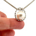 Necklace 18-carat gold necklace with diamonds and cultured pearl 58 Facettes