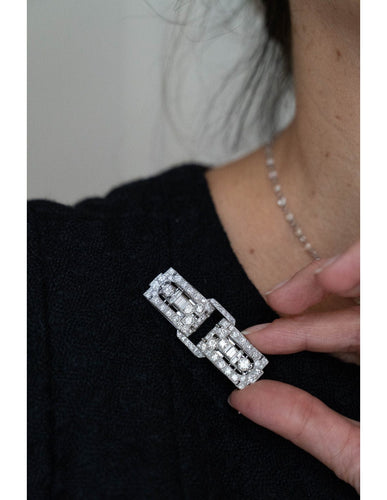 Broche Broche Vintage Double Clip PLANA 58 Facettes