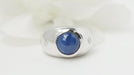 Ring 51.5 White gold and star sapphire bangle ring 58 Facettes 32559
