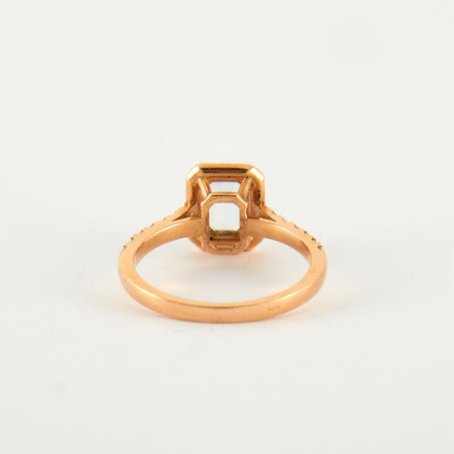 Bague 51 Bague Aigue-marine Diamants 58 Facettes