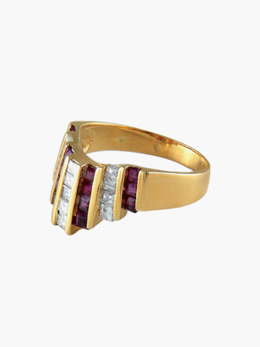 Bague Bague Diadème Rubis et Diamants 58 Facettes