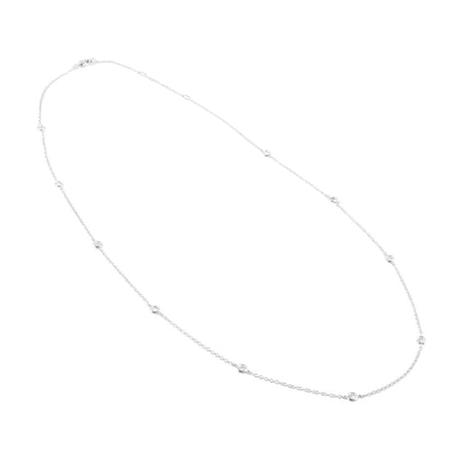 Collier Collier Or blanc 10 diamants 58 Facettes 8393
