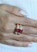 Bague Bague ondulée Or jaune Rubis et Diamants 58 Facettes RNG0016