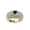 Bague 54 Bague Jonc Saphir Cabochon & Diamant 58 Facettes 20400000542