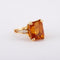 Bague 53 Bague Citrine rectangulaire 58 Facettes JE510