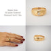 Ring 59 Ring Yellow Gold Grooved Diamond 58 Facettes 3459 LOT