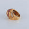 Bague 51 Bague rubis diamants or jaune 58 Facettes