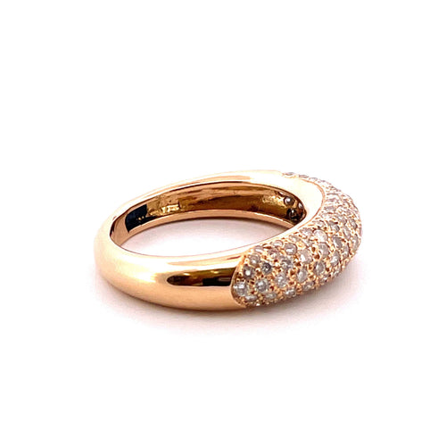 Bague Bague jonc en Or jaune & diamants 58 Facettes