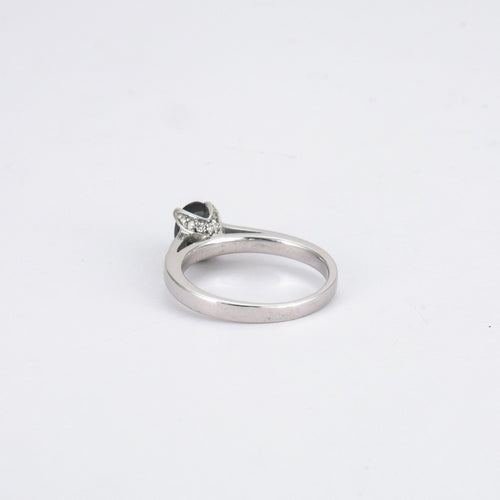 Bague 52 Bague Saphir ovale Diamants 58 Facettes 323506