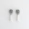 Boucles d'oreilles Pendants d'oreilles perles et diamants sur or gris 58 Facettes