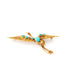 Brooch Gold and Turquoise Bird Brooch 58 Facettes