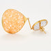 Earrings White and orange carved agate earrings 58 Facettes