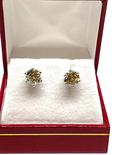 Boucles d'oreilles Clous d’oreilles diamants 2 carats 58 Facettes