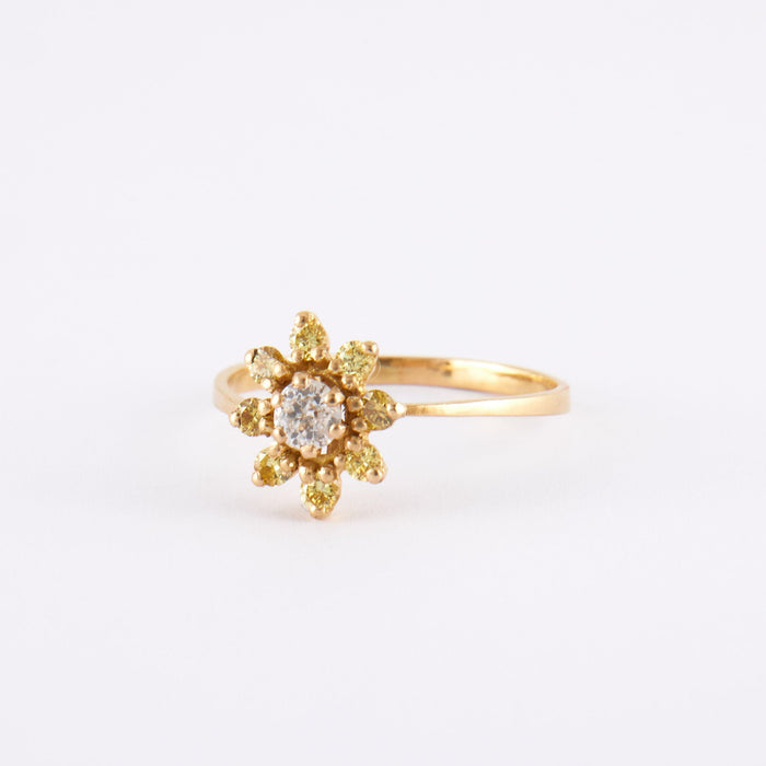 Bague 59 Bague or jaune diamant jaune diamant 58 Facettes