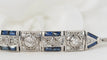 Bracelet Bracelet Art Déco or blanc, saphirs et diamants 58 Facettes 30695