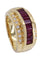 Bague 54 Bague ancienne or jaune, diamants et rubis 58 Facettes 072991